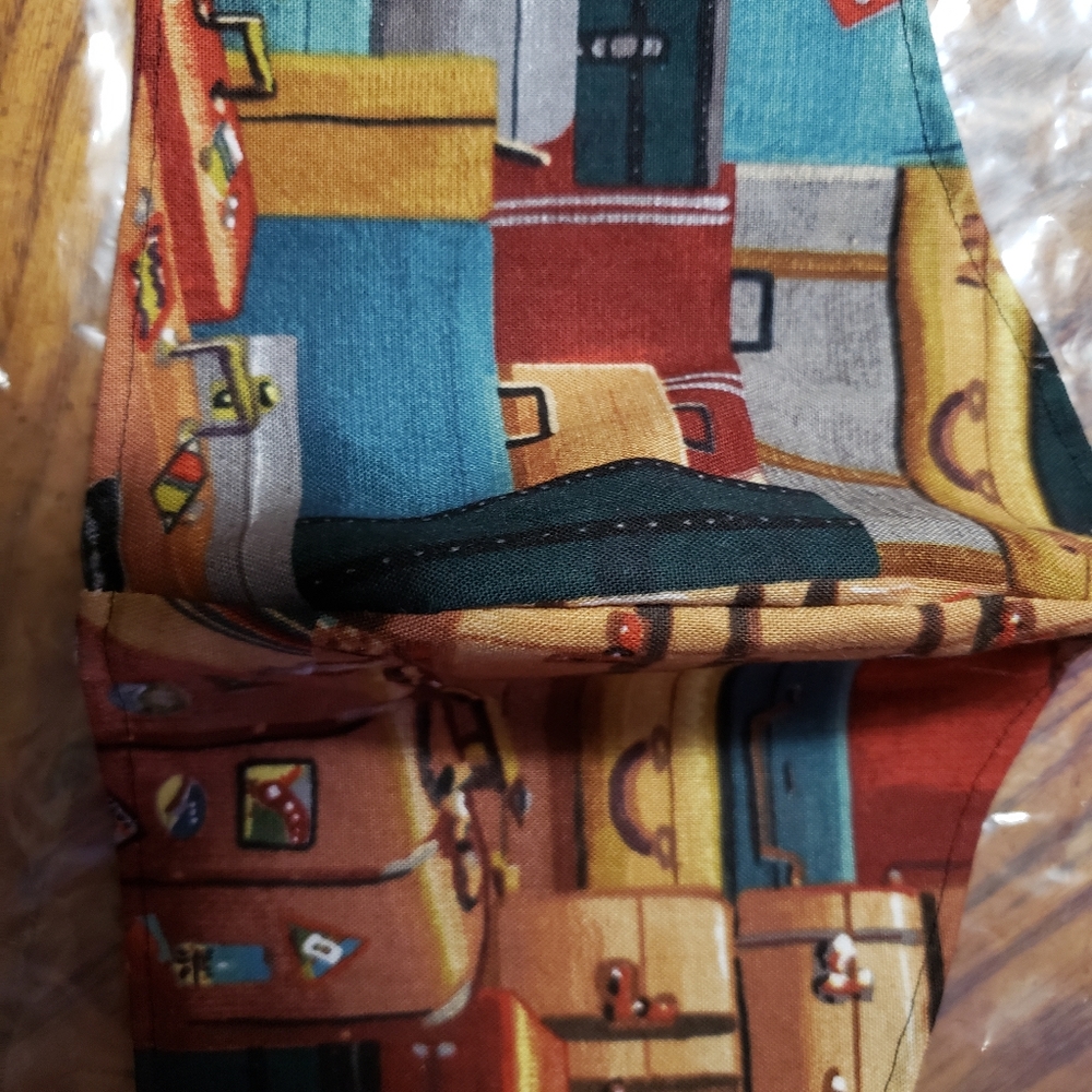 Suitcase pattern Handmade Face Mask - Picture 2 of 5